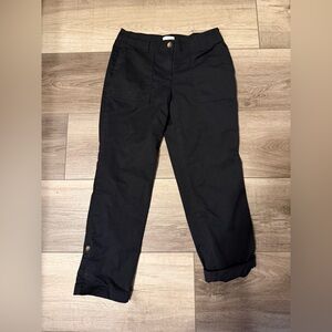 J. Jill Black Cargo Pants with Button-Tab Hem - Carpi Pants Combo